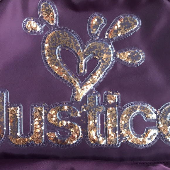 🌟 HOST PICK!🌟 JUSTICE girls purple sparkle backpack - NEW with tags - Picture 9 of 13